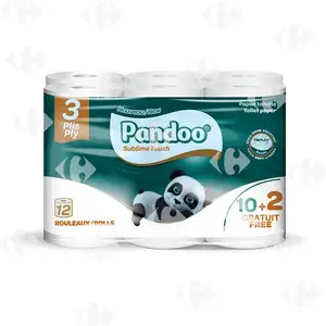 Papier Hygiénique 3 Plis Pandoo 10 Unités + 2 Gratuits