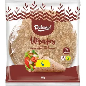 Dulcesol Tortilles de blé entier, 6 unités, 360 G