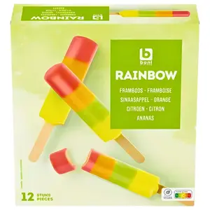 Bâtonnets Glacés Rainbow Boni 12 unités 40ml