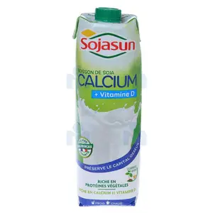 Boisson végétale au soja enrichie en calcium et vitamine D 1L - SOJASUN