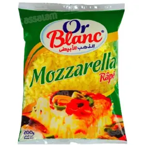 Fromage Mozzarella Râpée 38% Mg Or Blanc 200g