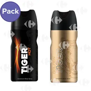 Lot de 2 Déodorants Golden et Hot Tiger 150ml
