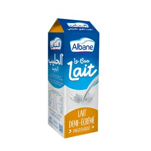 Lait Demi-Ecrémé Pasteurisé Carton Albane 485g