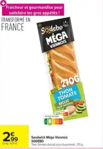 SODEBO Sandwich Méga Viennois
