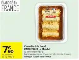 Le Marché Cannelloni de bœuf