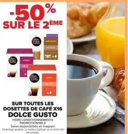 Dolce Gusto sur toutes les dosettes de café