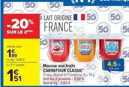 Carrefour - mousse aux fruits