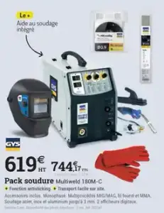 GYS Pack soudure Multiweld 180M-C