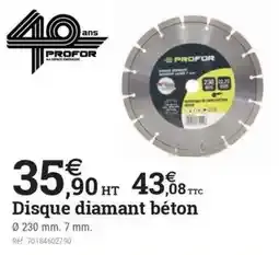 PROFOR Disque diamant béton