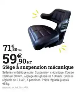 Siège à suspension mécanique