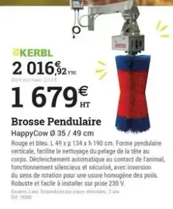 KERBL Brosse Pendulaire