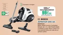 Bosch aspirateur sans sac