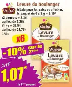 VAHINE Levure du Boulanger