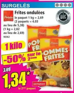 Potato master frites ondulées