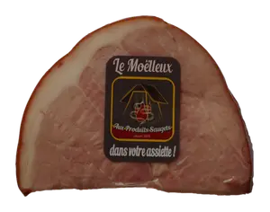 1/6 JAMBON FUME CUIT "LE MOELLEUX" AUX PRODUITS SAUGETS