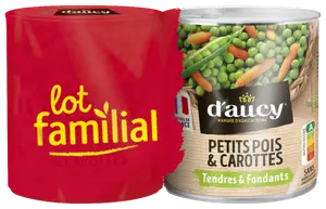 PETITS POIS ET CAROTTES TENDRES ET FONDANTS D'AUCY