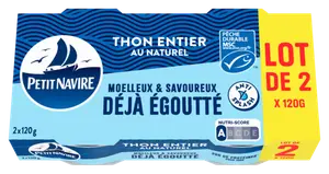 Thon Entier au Naturel Déjà Egoutte Petit Navire