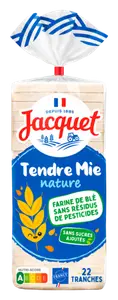 PAIN DE MIE NATURE SANS CROUTE & SANS SUCRE AJOUTE JACQUET