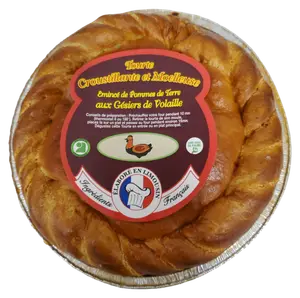 TOURTE EMINCÉ DE POMMES DE TERRE AUX GÉSIERS DE VOLAILLE