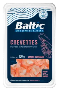 CREVETTES SAUVAGES CUITES DECORTIQUEES BALTIC