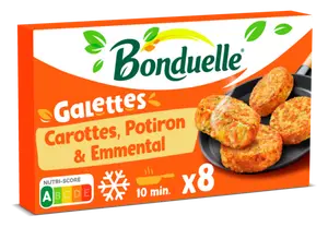 GALETTES A POELER CAROTTE POTIRON ET EMMENTAL SURGELEES BONDUELLE