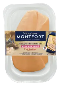 FOIE GRAS DE CANARD CRU EXTRA DÉVEINÉ MAISON MONTFORT