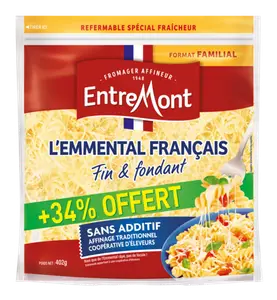Emmental au Lait Thermise ou Pasteurise Entremont