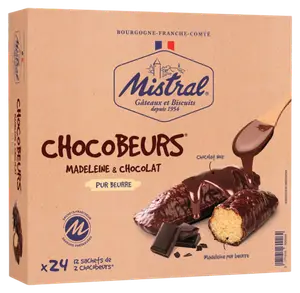 MADELEINES ENROBEES DE CHOCOLAT CHOCOBEURS MISTRAL
