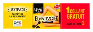 Lot de 3 Collants Elastivoile Resistant 2+1 Offert Well