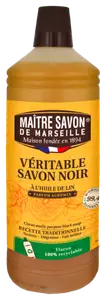 VERITABLE SAVON NOIR A L'HUILE DE LIN PARFUM AGRUMES MAITRE SAVON DE MARSEILLE