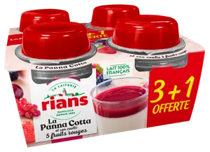 LA PANNA COTTA ET SON COULIS RIANS