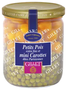 PETITS POIS ET JEUNES CAROTTES PARISENNES