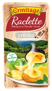 RACLETTE TRANCHEE AU LAIT PASTEURISE ERMITAGE
