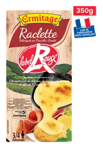 RACLETTE TRANCHEE LABEL ROUGE AU LAIT PASTEURISE ERMITAGE