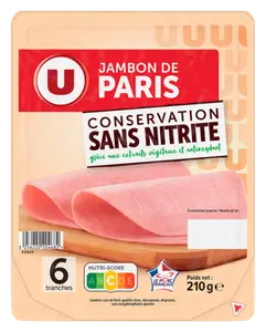 JAMBON DE PARIS CONSERVATION SANS NITRITE U