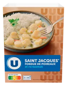 SAINT-JACQUES FONDUE DE POIREAUX ET RIZ U