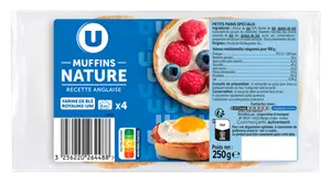 MUFFINS NATURE RECETTE ANGLAISE U