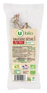 SAUCISSE SECHE PUR PORC U BIO