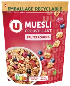MUESLI CROUSTILLANT FRUITS ROUGES U