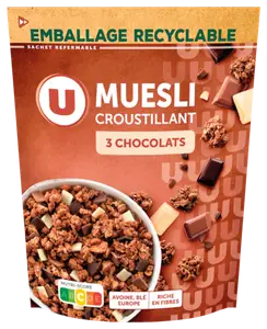 MUESLI CROUSTILLANT 3 CHOCOLATS U
