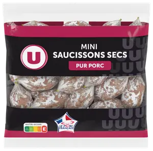 MINI SAUCISSONS SECS PUR PORC U