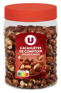 CACAHUETES DE COMPTOIR GRILLEES ET SALEES U