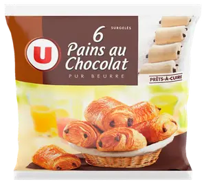 PAINS AU CHOCOLAT PUR BEURRE SURGELES U