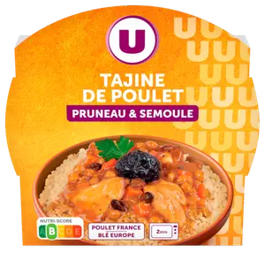 TAJINE DE POULET PRUNEAU ET SEMOULE U