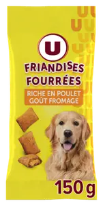 FRIANDISES FOURREES RICHE EN POULET GOUT FROMAGE POUR GRAND CHIEN U