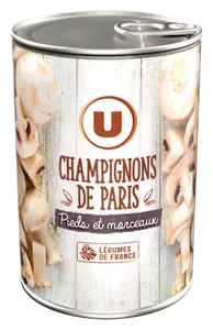 CHAMPIGNONS DE PARIS PIEDS ET MORCEAUX U