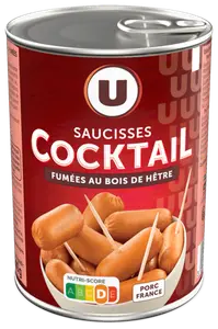 SAUCISSES COCKTAIL FUMEES AU BOIS DE HETRE U