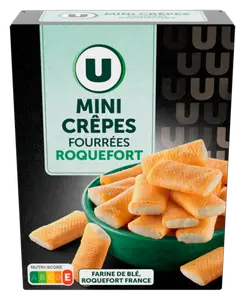 MINI CREPES FOURREES AU ROQUEFORT U