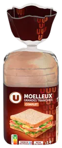 PAIN DE MIE GRANDES TRANCHES COMPLET U