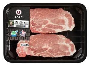 COTE DE PORC ÉCHINE U BLEU BLANC COEUR